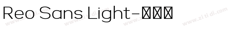Reo Sans Light字体转换